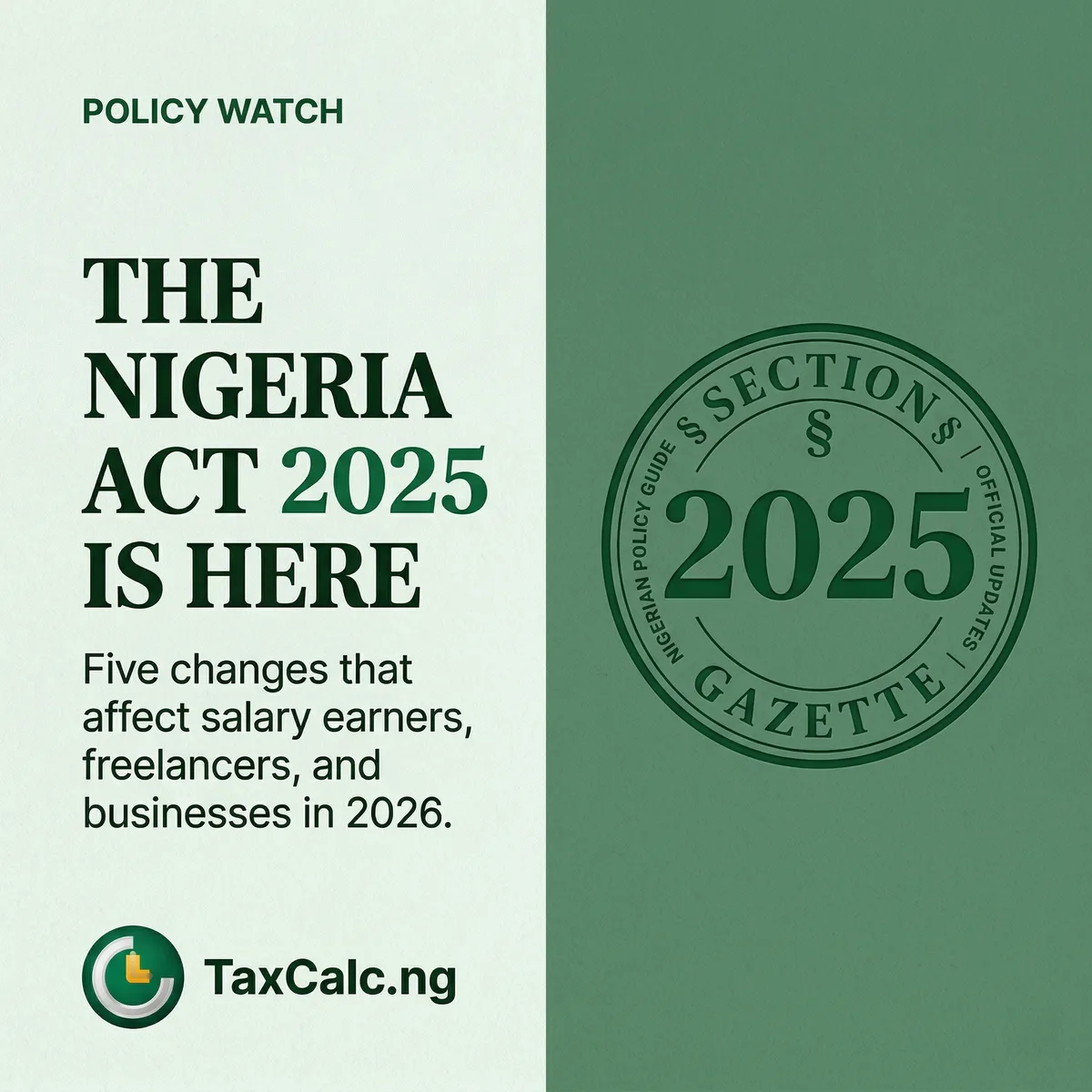 Nigeria Tax Act 2025 article cover